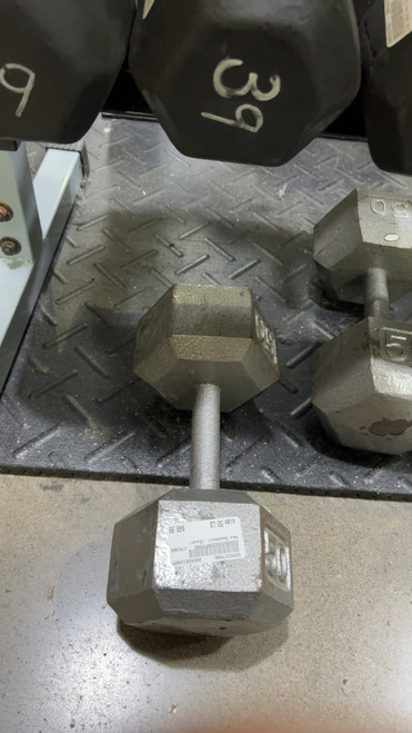 Vist Large View of Product Image Which is Used Hex Dumbbell (Each) 50 lb
