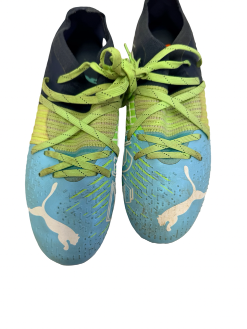 Vist Large View of Product Image Which is Used Puma FUTURE FUZIONFIT GRIPCONTROL PRO 106500-02 Soccer Cleats Blue Junior 05