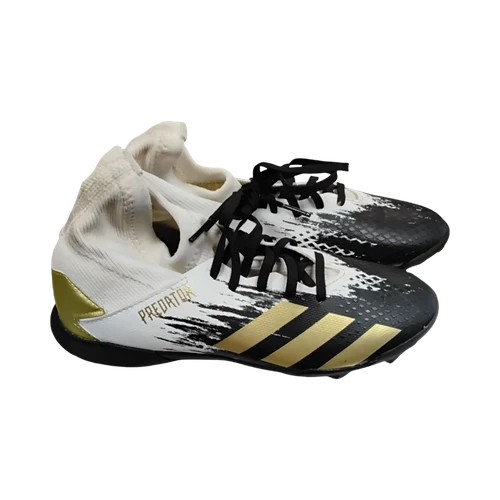 Vist Large View of Product Image Which is Used Adidas Soccer Turf Shoes White Junior 04.5