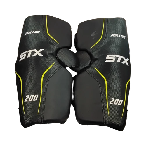 Vist Large View of Product Image Which is Used STX STALLION 200 Lacrosse Arm Pads/Guards Black LG