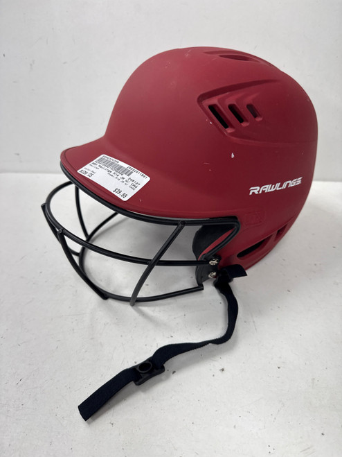 Vist Large View of Product Image Which is Used Rawlings R16 JR W/ CAGE Batting Helmet w/Mask Red One Size