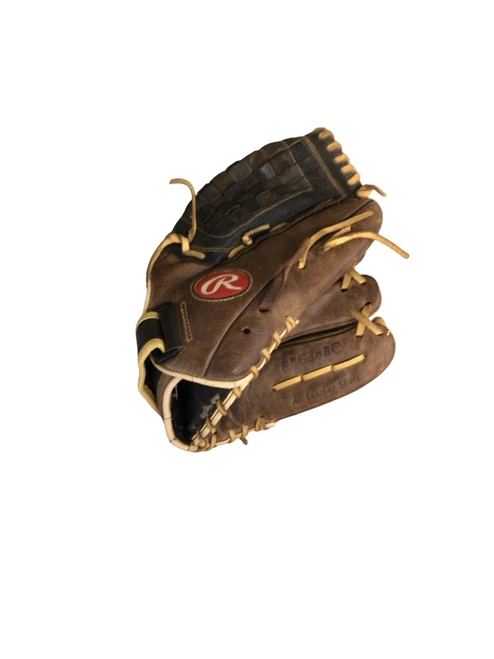 Vist Large View of Product Image Which is Used Rawlings BB/SB Glove RH Throw Brown 12 1/2"