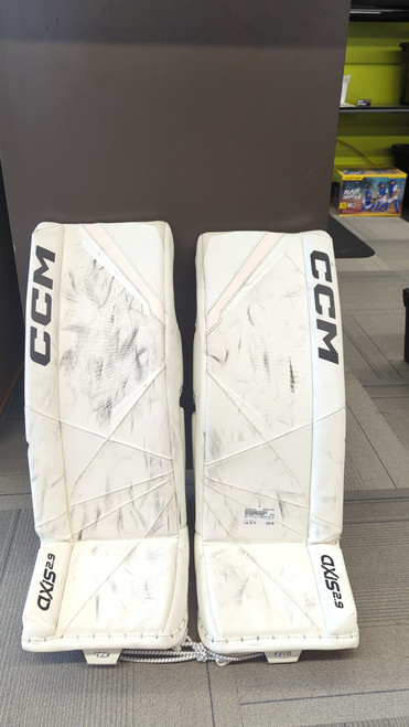 Vist Large View of Product Image Which is Used CCM AXIS 2.9 GOALIE LEG 30+1 Goalie Leg Pads Inter White 30"