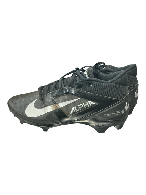 Vist Large View of Product Image Which is Used Nike ALPHA MENACE 4 PRO Adult FB Cleats Black Senior 10.5
