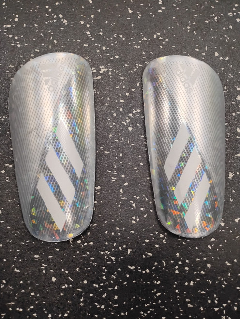 Vist Large View of Product Image Which is Used Adidas Soccer Shin Guards Junior Grey SM