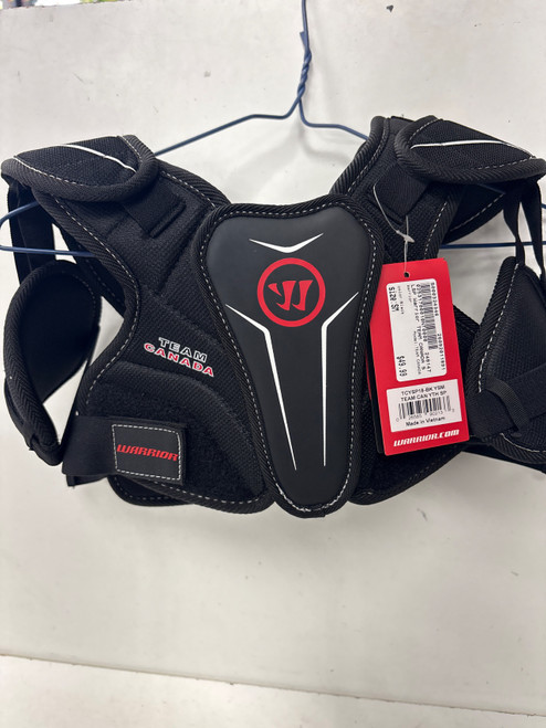 Vist Large View of Product Image Which is Used Warrior TEAM CANADA Lacrosse Shoulder Pads Black SM