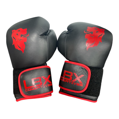 Vist Large View of Product Image Which is Used Boxing Gloves Black/Red Medium, front view