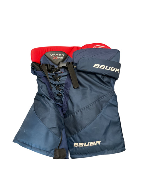 Vist Large View of Product Image Which is Used Bauer VAPOR X900 JR SM HP Junior Pant Navy Blue SM Tall