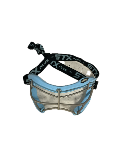 Vist Large View of Product Image Which is Used STX 4SIGHT+ Lacrosse Facial Protect Navy Blue Junior