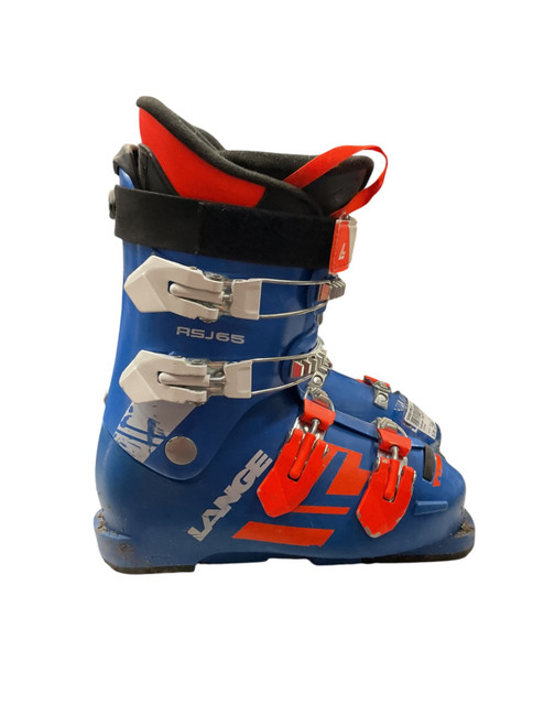 Vist Large View of Product Image Which is Used Lange RSJ65 SZ 23.5 Boys DH Ski Boot Royal Blue 235 MP - J05.5 - W06.5