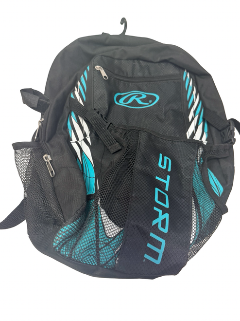 Vist Large View of Product Image Which is Used Rawlings STORM Youth Softball Backpack Black
