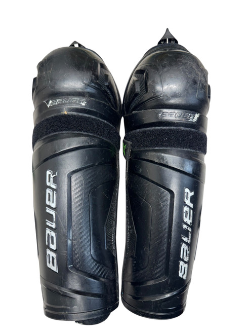 Vist Large View of Product Image Which is USED BAYER X YOUTH HOCKEY SHIN GUARDS 11"