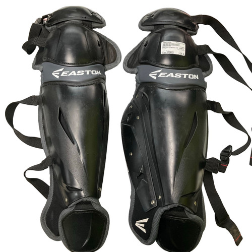 Vist Large View of Product Image Which is Used Easton PROWESS Catchers Leg Guards Black Intermed