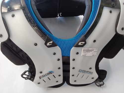 Vist Large View of Product Image Which is Used Champro FALCON FB Shoulder Pads White XL