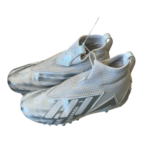 Vist Large View of Product Image Which is Used Adidas LAX Cleats Boys White Junior 04