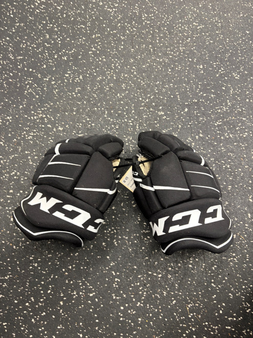 Vist Large View of Product Image Which is Used CCM FT350 Junior Gloves Black 11"