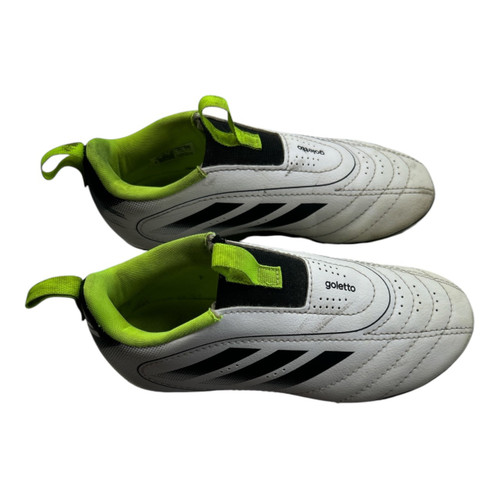 Vist Large View of Product Image Which is Used Adidas Soccer Cleats White And Black Youth 11.0