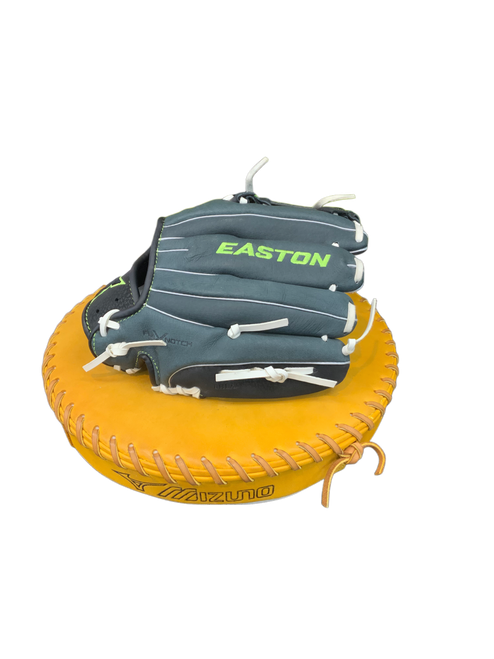 Vist Large View of Product Image Which is Used Easton PROFESSIONAL YOUTH PY10BG BB/SB Glove RH Throw Black And Grey 10"