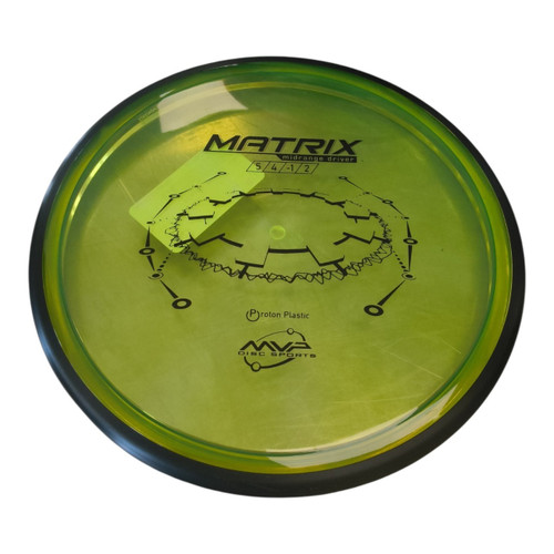 Vist Large View of Product Image Which is Used MVP PROTON MATRIX Disc Golf Mid Range Yellow 172g