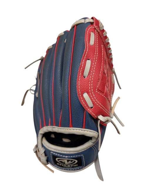 Vist Large View of Product Image Which is Used ATHLETIC WORKS GLOVE BB/SB Glove RH Throw Navy Blue 9"