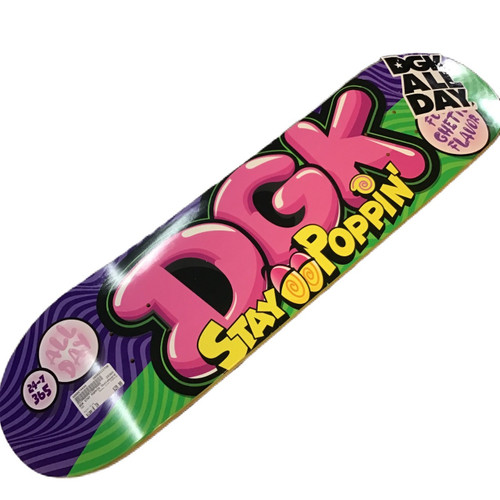 Vist Large View of Product Image Which is Used DGK STAY POPPIN Skateboard Deck Only Pink 8"