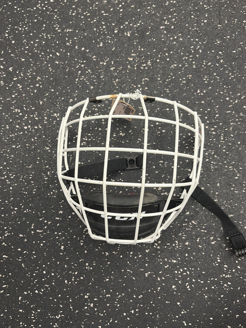 Vist Large View of Product Image Which is Used CCM FM 580 Hockey Wire Mask White MD