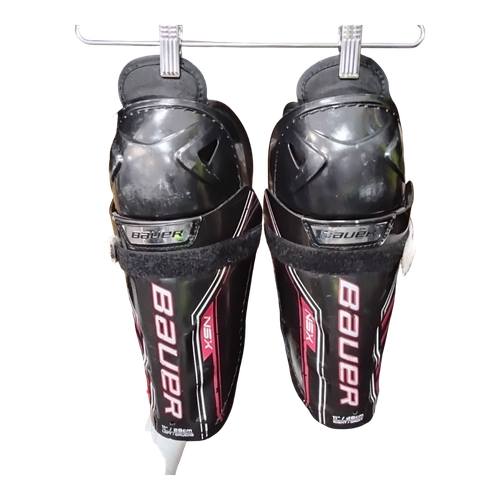 Vist Large View of Product Image Which is Used Bauer NSX Junior Shin Guards Black 11"