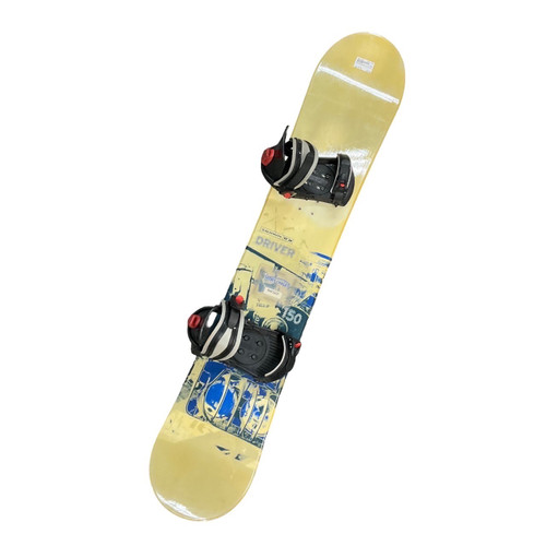 Vist Large View of Product Image Which is Used Salomon DRIVER 151 W/ VISION BINDINGS Mens Board/Bindings Yellow 151 cm