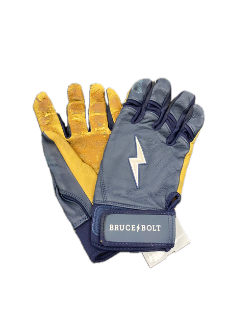 Vist Large View of Product Image Which is Used BRUCE BOLT BB/SB Batting Gloves Navy Blue XL