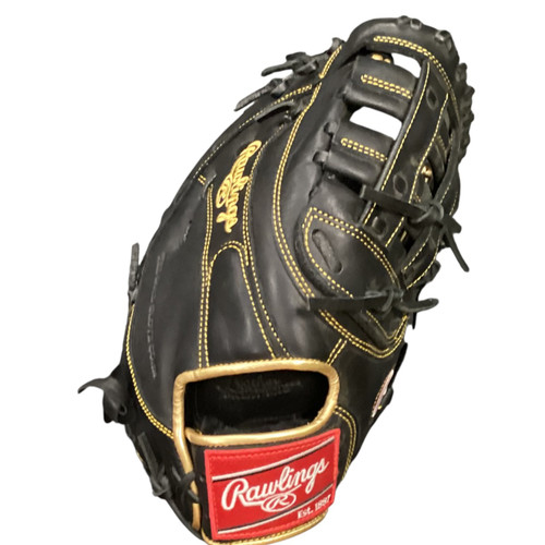 Vist Large View of Product Image Which is Used Rawlings R9 SERIES BB/SB Glove RH Throw Black 12 1/2"