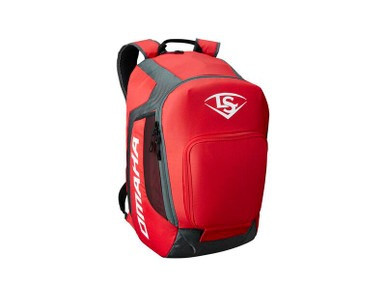 Vist Large View of Product Image Which is New Louisville Slugger OMAHA STICK BB/SB Player Backpack Red