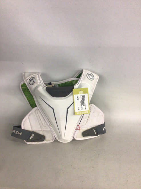 Vist Large View of Product Image Which is Used Maverik MAVERIK KARDIAC Lacrosse Shoulder Pads White MD