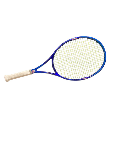 Vist Large View of Product Image Which is Used Wilson PRO STAFF 5.5SI Adult Tennis Racquet Royal Blue 4 1/2"
