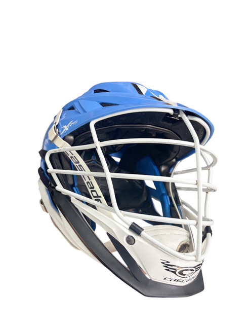 Vist Large View of Product Image Which is Used Cascade CASCADE XRS Lacrosse Helmet Royal Blue One Size