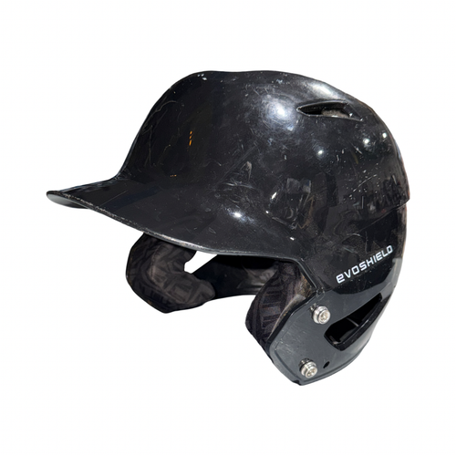 Vist Large View of Product Image Which is Used Evoshield HELMET Batting Helmet No Mask Black MD