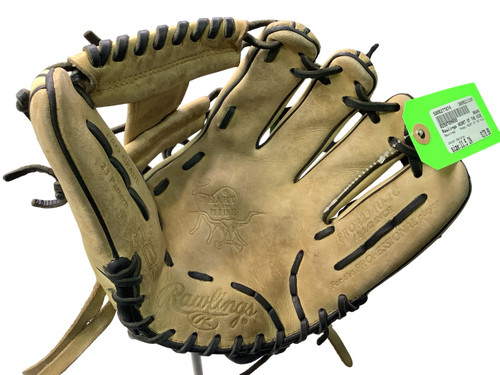 Vist Large View of Product Image Which is Used Rawlings HEART OF THE HIDE BB/SB Glove RH Throw Natural 11 1/2"