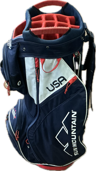 Vist Large View of Product Image Which is Used Sun Mountain LS1 Mens Cart Bag White/Red/Navy