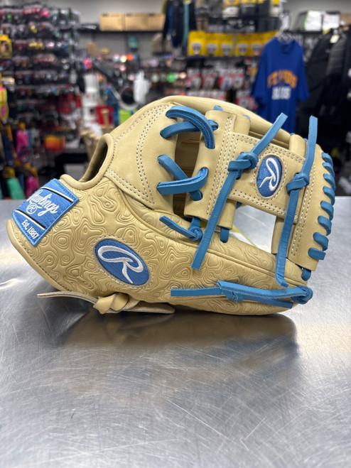 Vist Large View of Product Image Which is Used Rawlings PROR934-2CCCB Heart of the Hide Glove RH Throw Almond 11 1/2"
