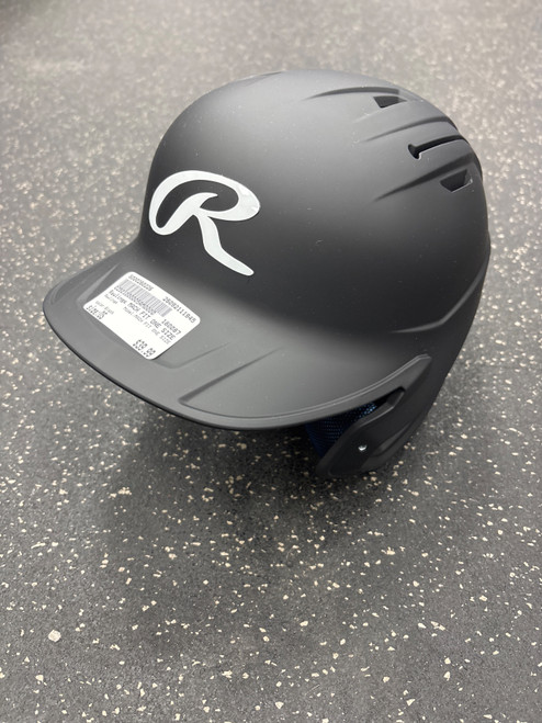 Vist Large View of Product Image Which is Used Rawlings MACH FIT ONE SIZE Batting Helmet No Mask Black One Size