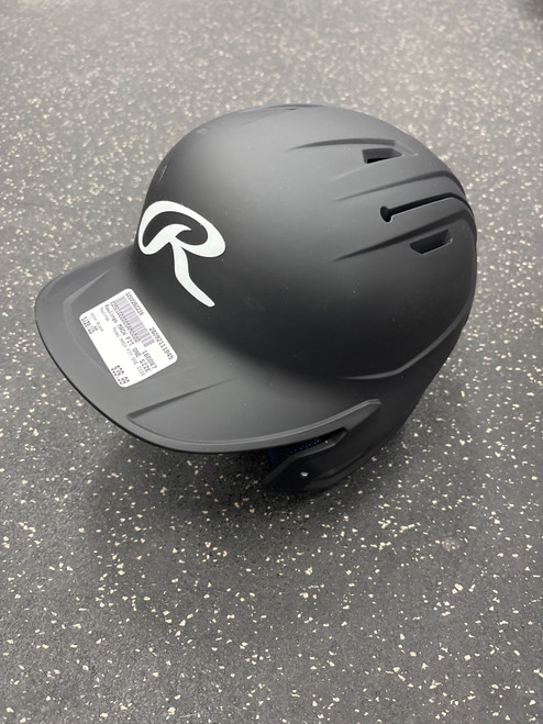 Vist Large View of Product Image Which is Used Rawlings MACH FIT ONE SIZE Batting Helmet No Mask Black One Size