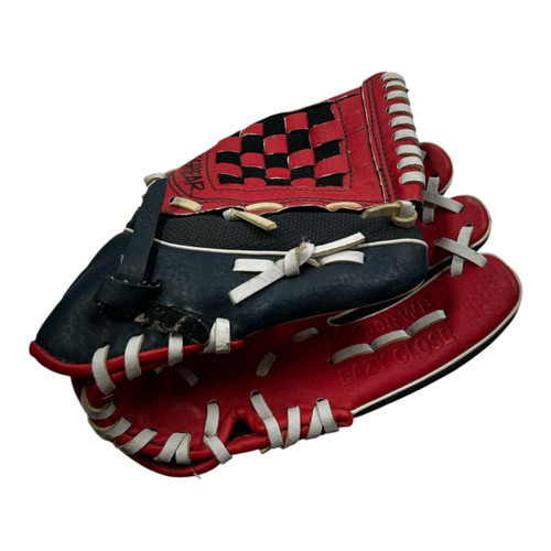 Vist Large View of Product Image Which is Used Adidas TS 950RWB RHT GLOVE BB/SB Glove RH Throw Navy Blue And Red 9 1/2"