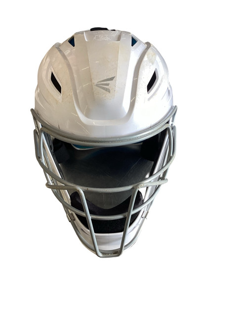 Vist Large View of Product Image Which is Used Easton CATCHERS HELMET Catchers Helmet w/Mask White LG
