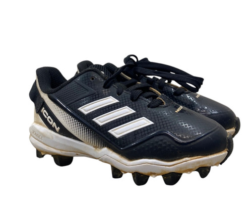 Vist Large View of Product Image Which is Used Adidas ICON BB CLEATS BB/SB Cleats Black Youth 11.0