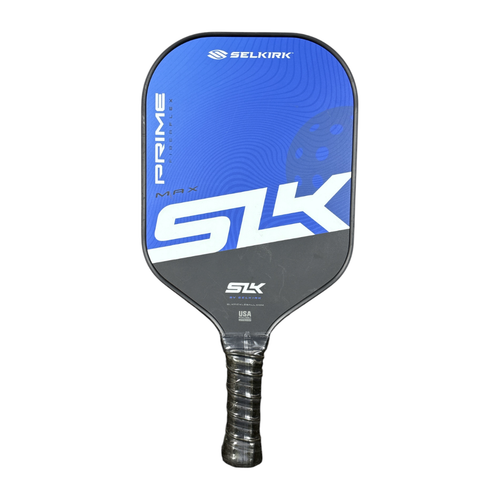 Vist Large View of Product Image Which is Used Selkirk SLK PRIME MAX Pickleball Racquet Royal Blue