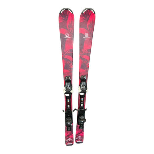 Vist Large View of Product Image Which is Used Salomon QST LUX JR Boys DH Ski/Binding Red 130 cm