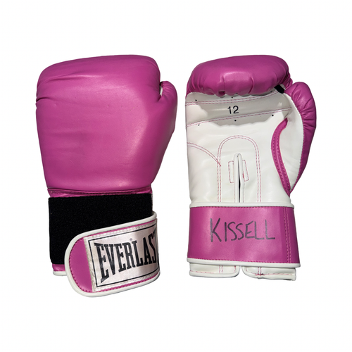 Vist Large View of Product Image Which is Used Everlast Boxing Gloves Pink Senior