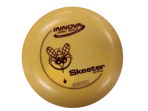 Vist Large View of Product Image Which is Used Innova DX SKEETER Disc Golf Mid Range Yellow