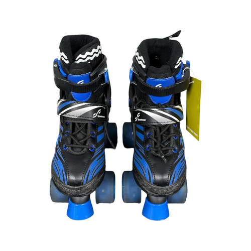 Vist Large View of Product Image Which is Used SPORTNNER Junior Roller Quad Skates Royal Blue Adjustable 30-33