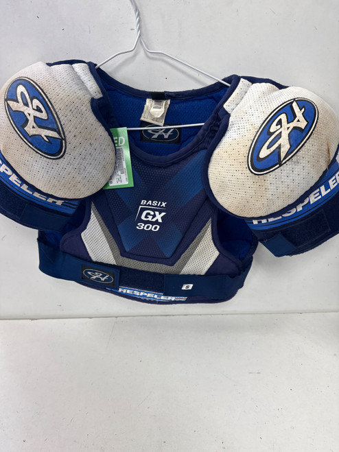 Vist Large View of Product Image Which is Used Hespeler BASIX GX 300 Senior Shoulder Pads SM