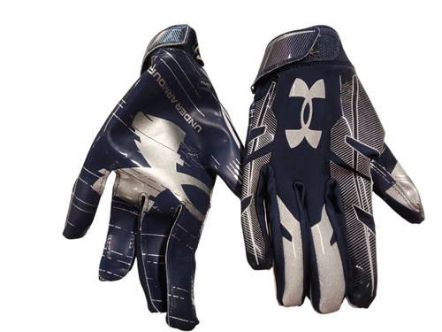 Vist Large View of Product Image Which is Used Under Armour F8 RECEIVER GLOVES FB Gloves Navy Blue MD